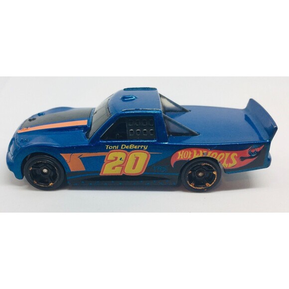 Circle Trucker Hot Wheels 2010 Blue Orange Tony DeBerry Race Car 20 Mattel H35 - Picture 2 of 14